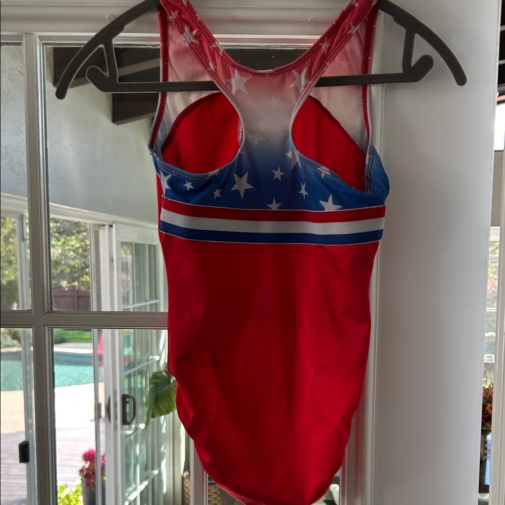 AS GK Red Olympic Gymnastics Leotard - Picture 3 of 3